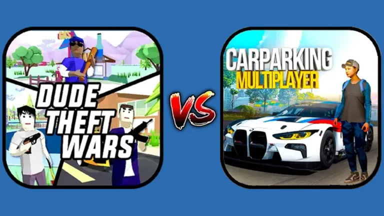 featured image of dude theft wars and car parking multiplayer